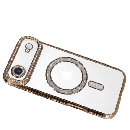 iPhone 17 Air Joke Simli Magneticsafe Kılıf - Gold 3