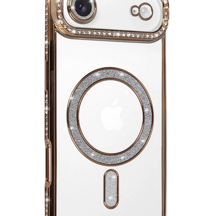 iPhone 17 Air Joke Simli Magneticsafe Kılıf - Gold 2