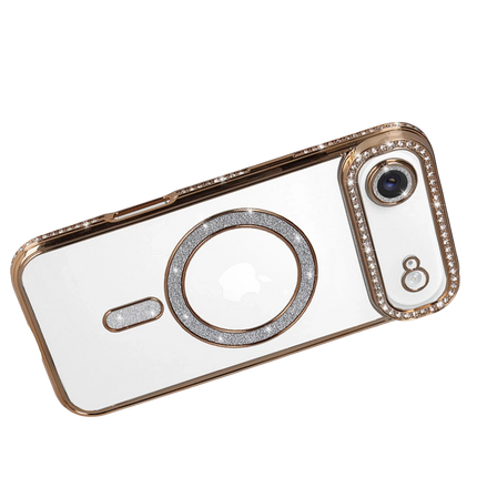 iPhone 17 Air Joke Simli Magneticsafe Kılıf - Gold 4
