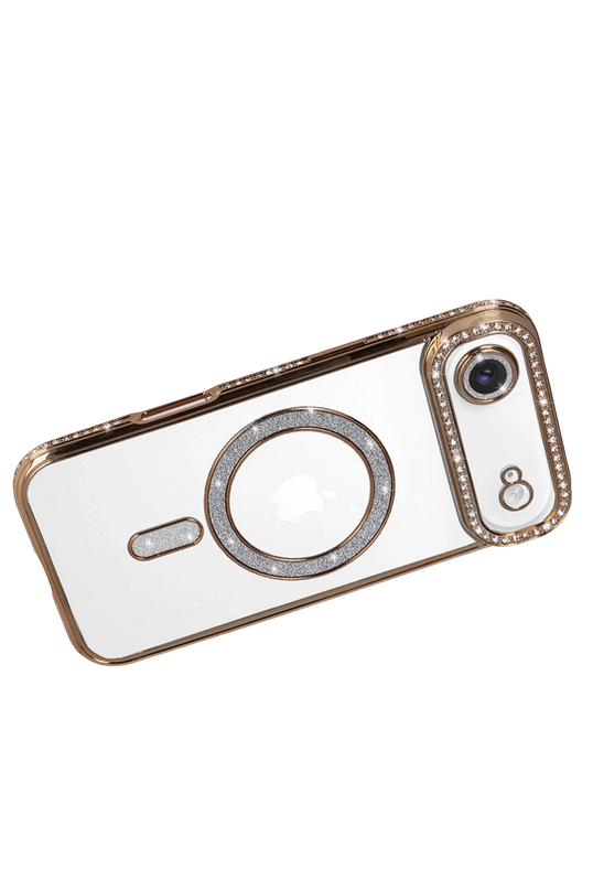 iPhone 17 Air Joke Simli Magneticsafe Kılıf - Gold 4