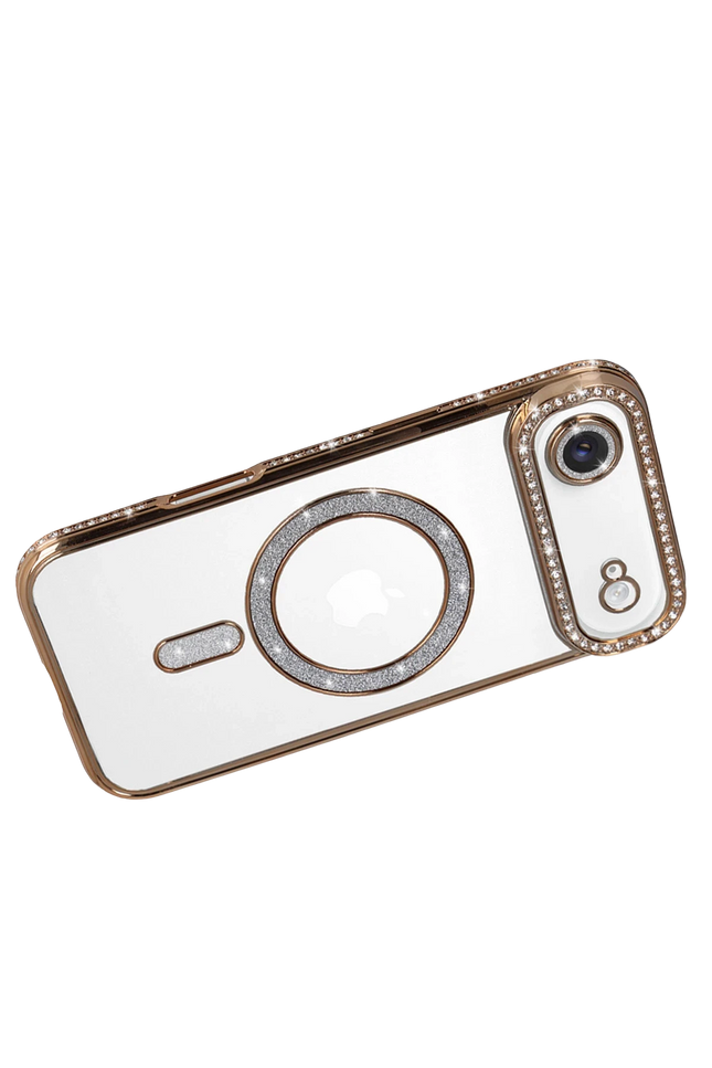 iPhone 17 Air Joke Simli Magneticsafe Kılıf - Gold 4