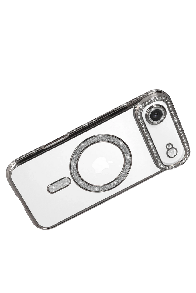 iPhone 17 Air Joke Simli Magneticsafe Kılıf - Gümüş 4
