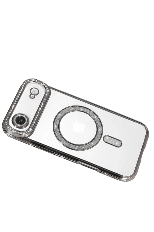 iPhone 17 Air Joke Simli Magneticsafe Kılıf - Gümüş 3