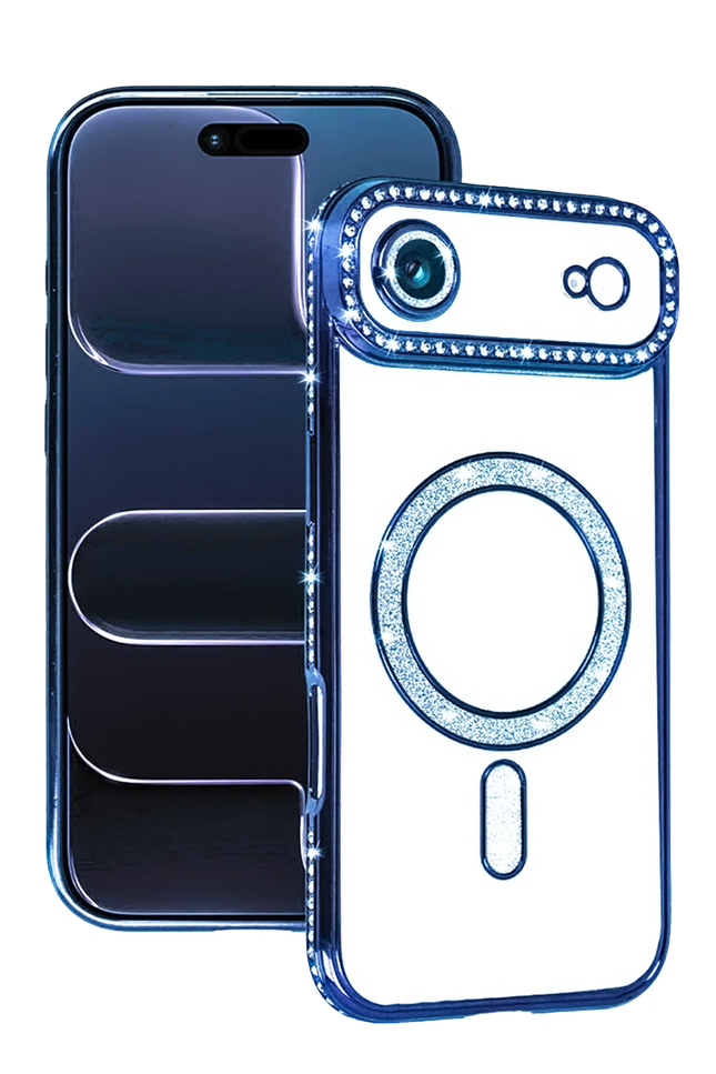 iPhone 17 Air Joke Simli Magneticsafe Kılıf - Mavi