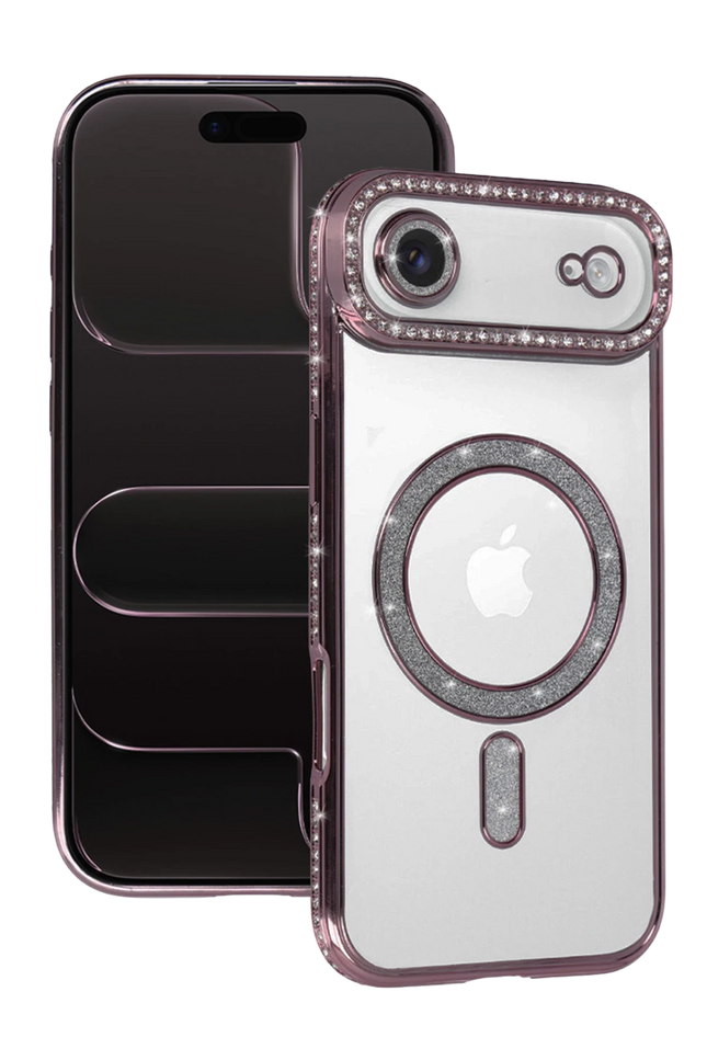 iPhone 17 Air Joke Simli Magneticsafe Kılıf - Pembe