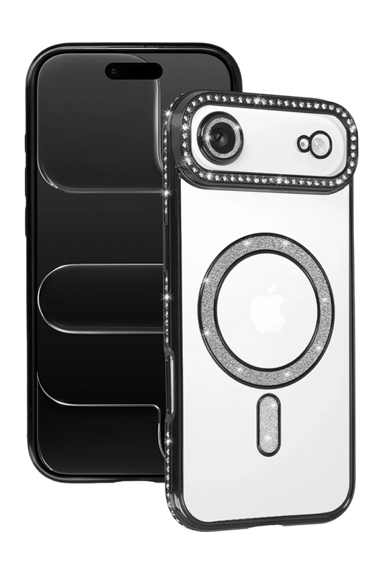 iPhone 17 Air Joke Simli Magneticsafe Kılıf - Siyah