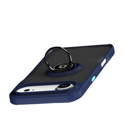 iPhone 17 Air Montreal Yüzüklü Silikon Kapak Kılıf - Lacivert 4
