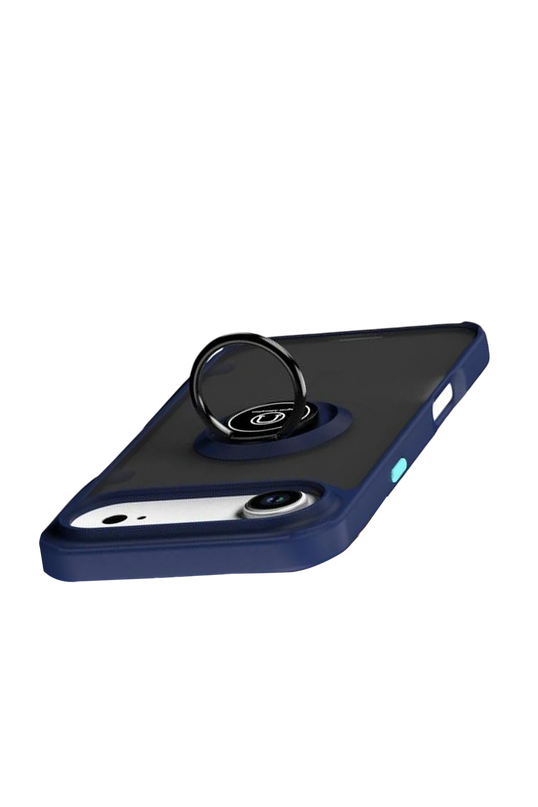 iPhone 17 Air Montreal Yüzüklü Silikon Kapak Kılıf - Lacivert 4