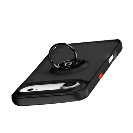 iPhone 17 Air Montreal Yüzüklü Silikon Kapak Kılıf - Siyah 4