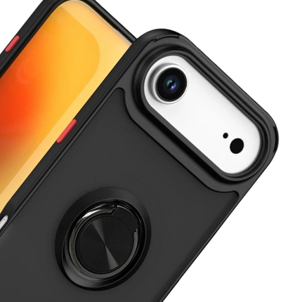 iPhone 17 Air Montreal Yüzüklü Silikon Kapak Kılıf - Siyah 2