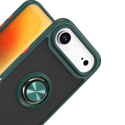 iPhone 17 Air Montreal Yüzüklü Silikon Kapak Kılıf - Yeşil 2