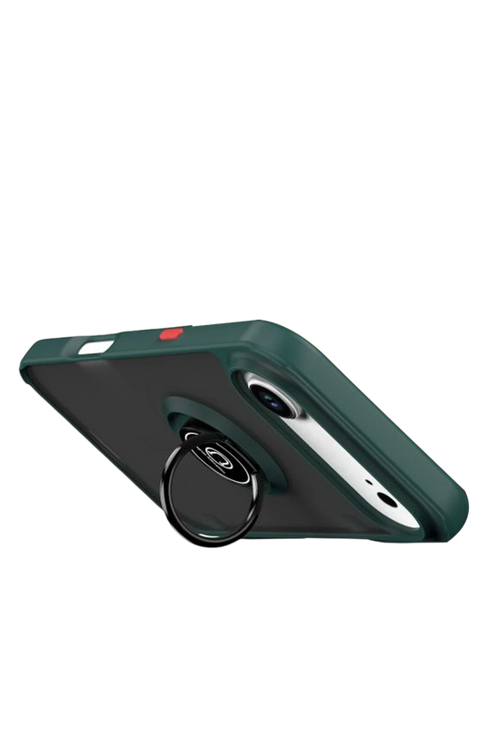 iPhone 17 Air Montreal Yüzüklü Silikon Kapak Kılıf - Yeşil 3