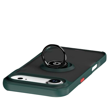 iPhone 17 Air Montreal Yüzüklü Silikon Kapak Kılıf - Yeşil 4