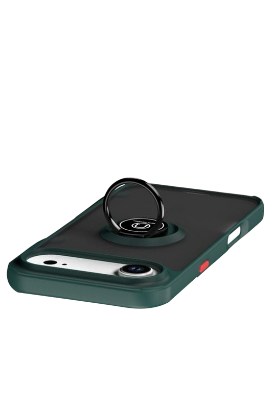 iPhone 17 Air Montreal Yüzüklü Silikon Kapak Kılıf - Yeşil 4