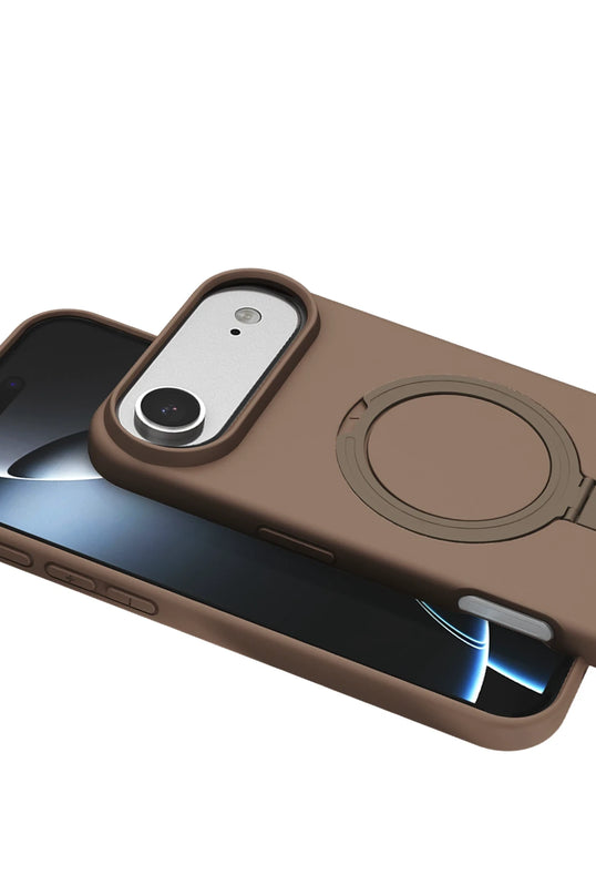 iPhone 17 Air Regal Magsafe Standlı Kapak Kılıf - Çöl Titanyum 2