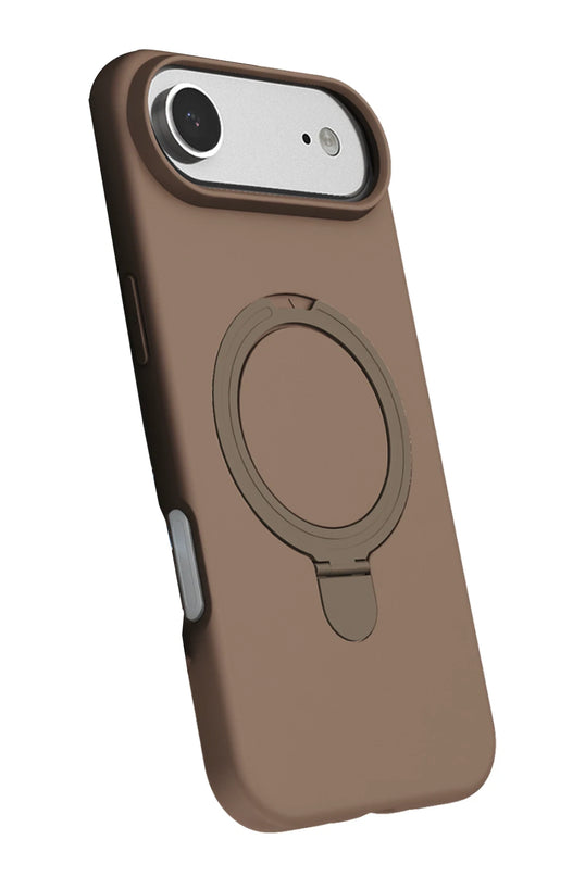 iPhone 17 Air Regal Magsafe Standlı Kapak Kılıf - Çöl Titanyum 3