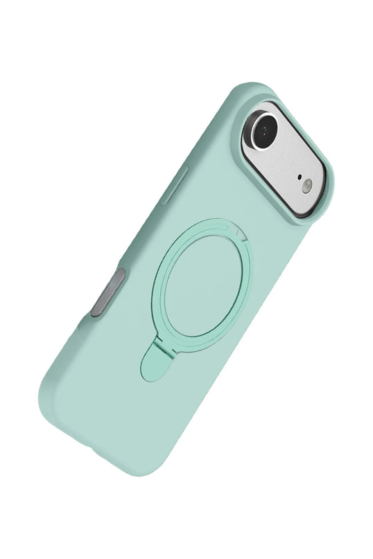 iPhone 17 Air Regal Magsafe Standlı Kapak Kılıf - Su Yeşili 4