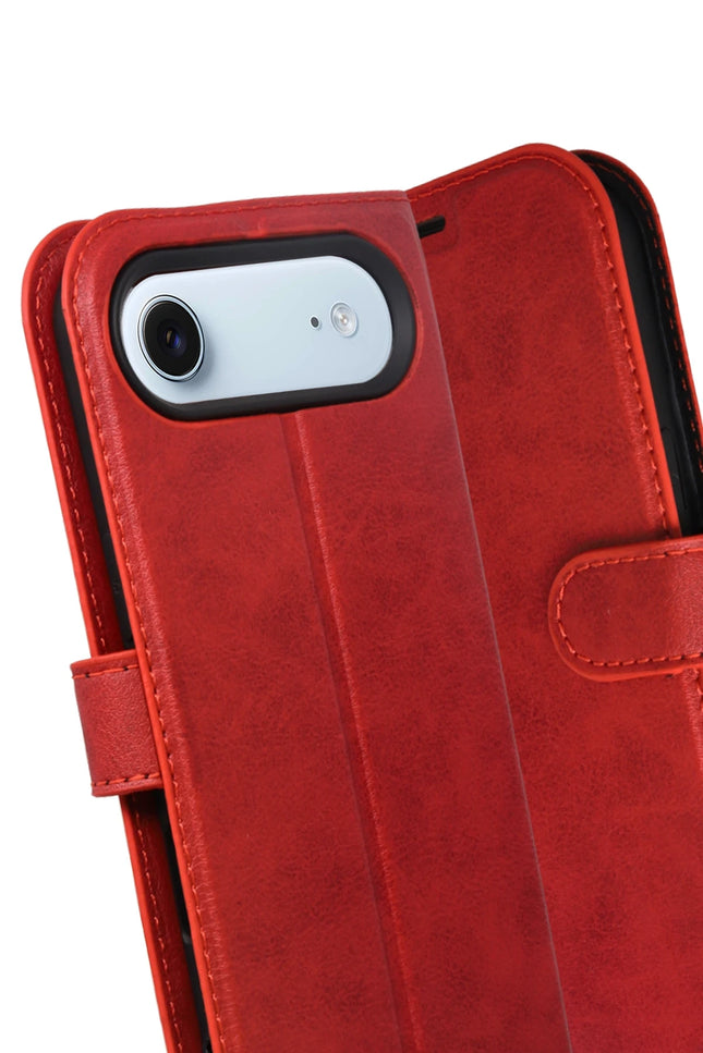 iPhone 17 Air Trend S Plus Kapaklı Kılıf - Kırmızı 3