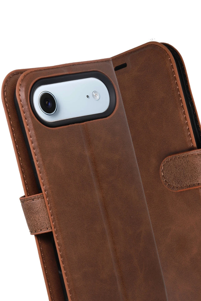 iPhone 17 Air Trend S Plus Kapaklı Kılıf - Taba 3
