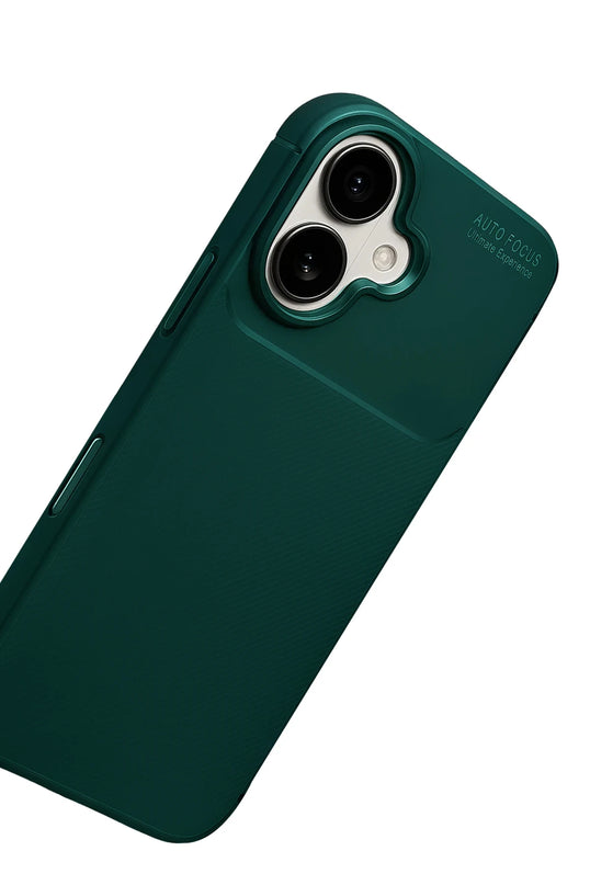 iPhone 17 Auto Focus Karbon Kapak Kılıf - Koyu Yeşil 4
