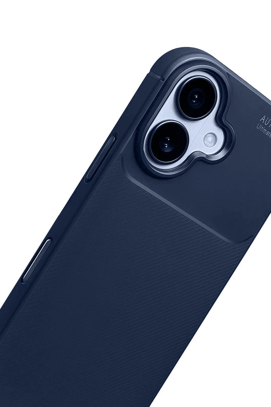 iPhone 17 Auto Focus Karbon Kapak Kılıf - Lacivert 2