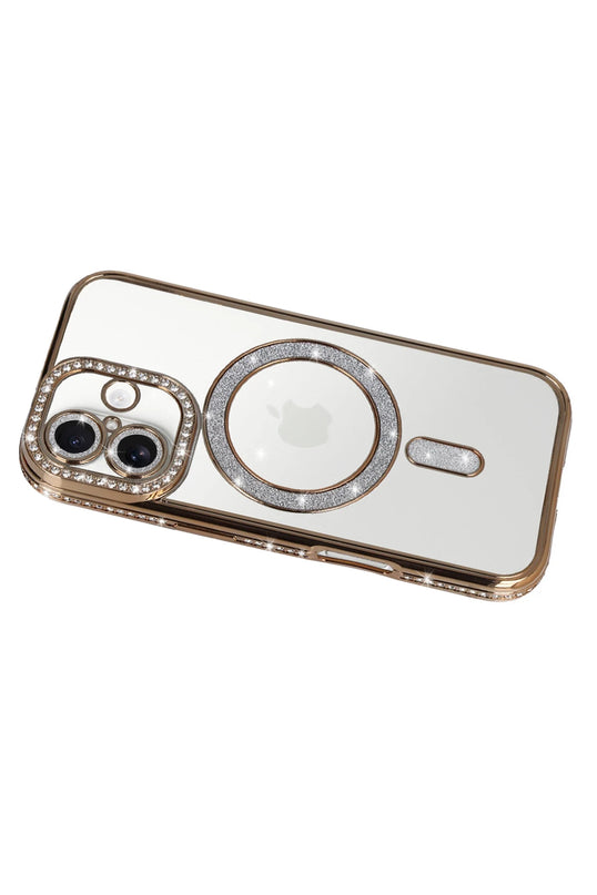 iPhone 17 Joke Simli Magneticsafe Kılıf - Gold 3
