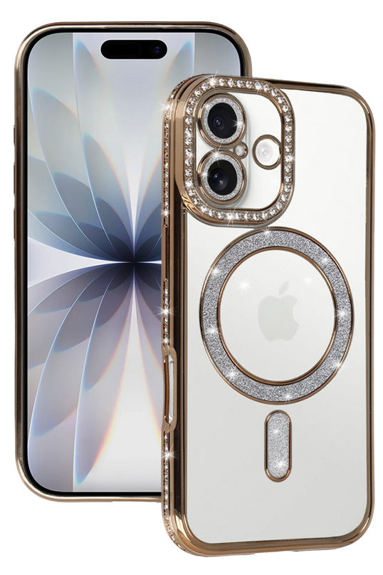 iPhone 17 Joke Simli Magneticsafe Kılıf - Gold
