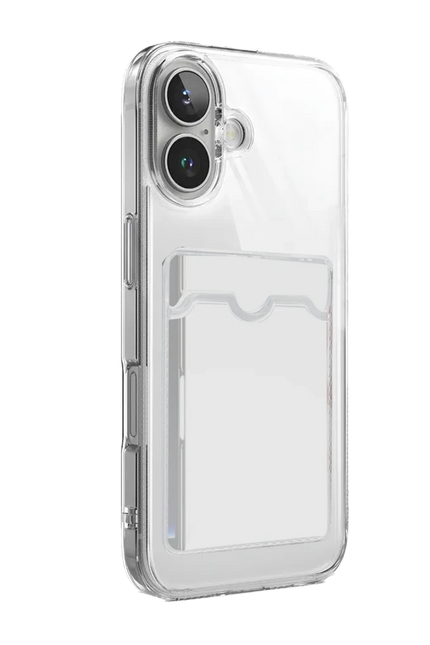 iPhone 17 Kart Şeffaf Silikon Kılıf