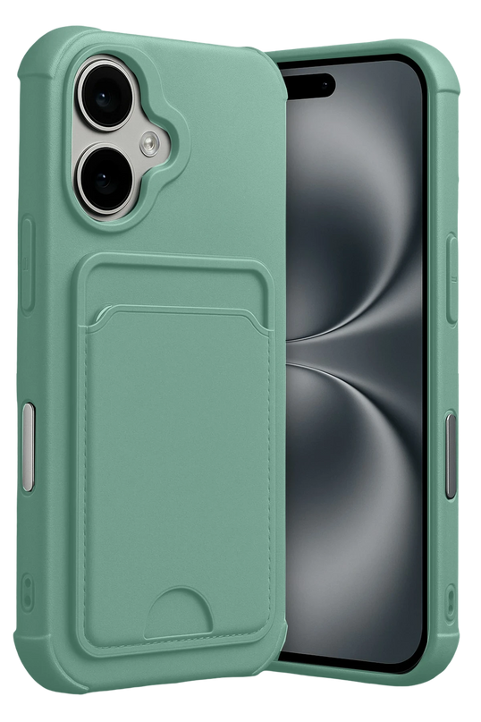 iPhone 17 Kelvin Kartvizitli Silikon Kılıf - Açık Yeşil