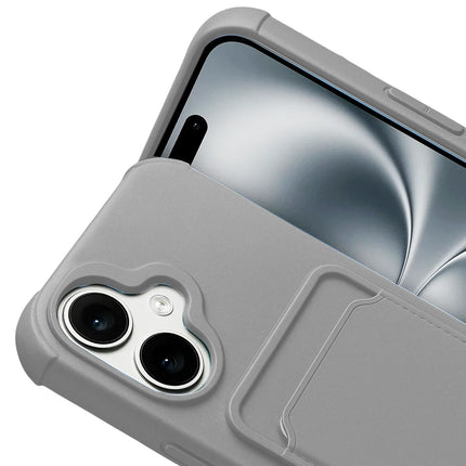 iPhone 17 Kelvin Kartvizitli Silikon Kılıf - Gri 2