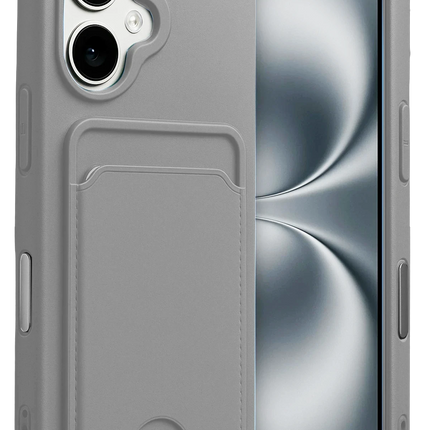 iPhone 17 Kelvin Kartvizitli Silikon Kılıf - Gri