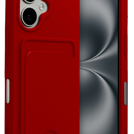 iPhone 17 Kelvin Kartvizitli Silikon Kılıf - Kırmızı