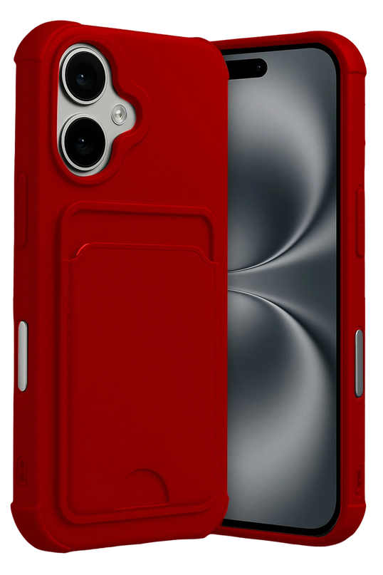 iPhone 17 Kelvin Kartvizitli Silikon Kılıf - Kırmızı