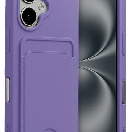 iPhone 17 Kelvin Kartvizitli Silikon Kılıf - Lila