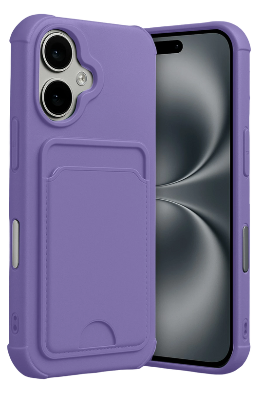 iPhone 17 Kelvin Kartvizitli Silikon Kılıf - Lila