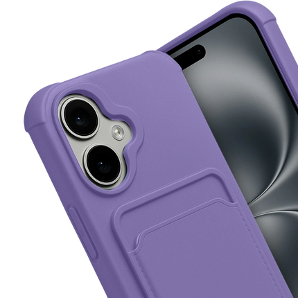 iPhone 17 Kelvin Kartvizitli Silikon Kılıf - Lila 3