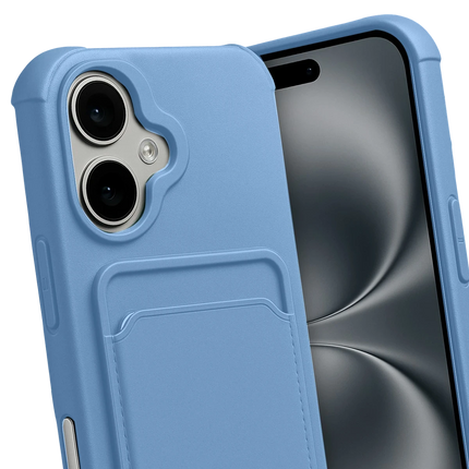 iPhone 17 Kelvin Kartvizitli Silikon Kılıf - Mavi 3