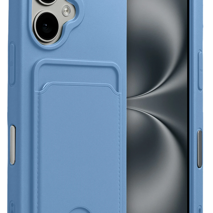 iPhone 17 Kelvin Kartvizitli Silikon Kılıf - Mavi