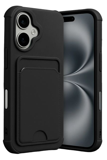 iPhone 17 Kelvin Kartvizitli Silikon Kılıf - Siyah