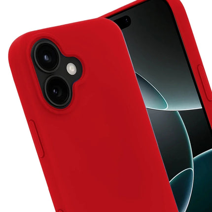 iPhone 17 Nano içi Kadife Silikon Kılıf - Kırmızı 3