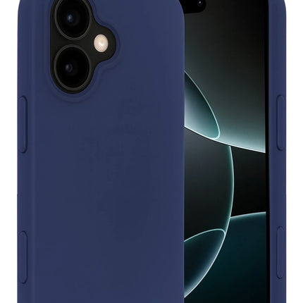 iPhone 17 Nano içi Kadife Silikon Kılıf - Lacivert 3