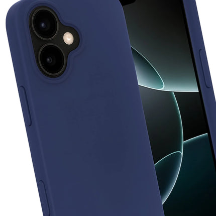 iPhone 17 Nano içi Kadife Silikon Kılıf - Lacivert 4