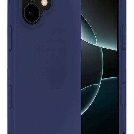 iPhone 17 Nano içi Kadife Silikon Kılıf - Lacivert
