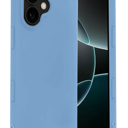 iPhone 17 Nano içi Kadife Silikon Kılıf - Mavi