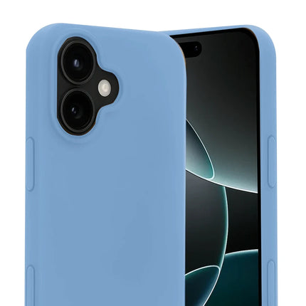 iPhone 17 Nano içi Kadife Silikon Kılıf - Mavi 2