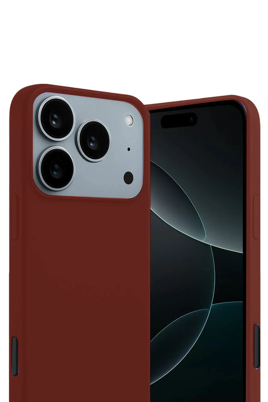 iPhone 17 Pro Max/18 Pro Max First Silikon Kılıf - Bordo 2