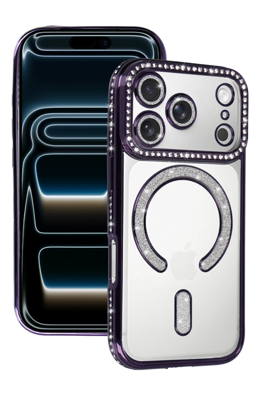iPhone 18 Pro Max/17 Pro Max Joke Simli Magneticsafe Kılıf - Derin Mor