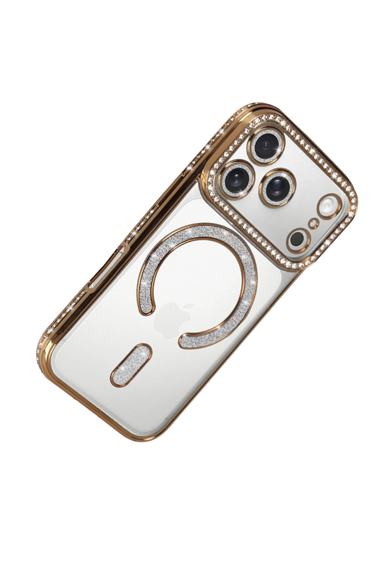 iPhone 18 Pro Max/17 Pro Max Joke Simli Magneticsafe Kılıf - Gold 4