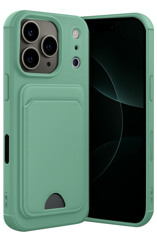 iPhone 17 Pro Max Kelvin Kartvizitli Silikon Kılıf - Açık Yeşil
