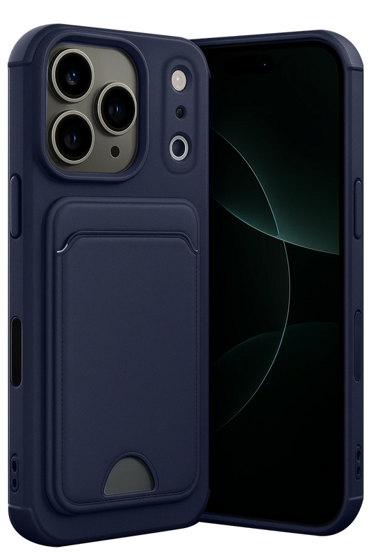 iPhone 17 Pro Max Kelvin Kartvizitli Silikon Kılıf - Lacivert